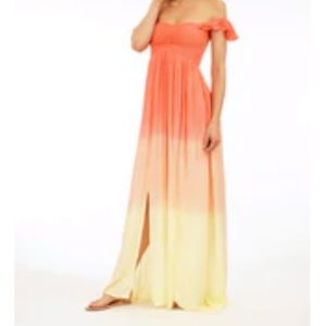 Tiare Hawaii Hollie Maxi Dress, Coral Crème Gradasi
